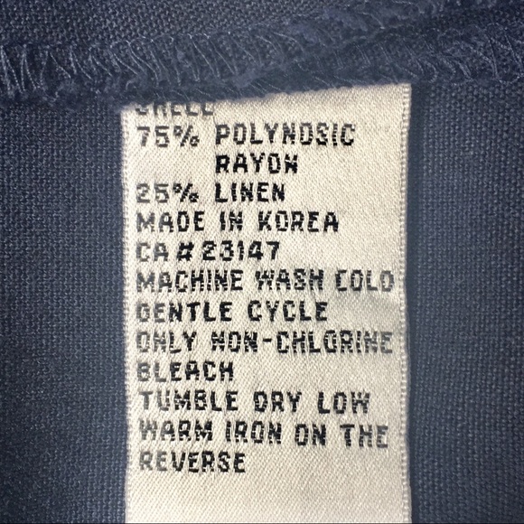 NWT. Talbots Petite Navy Linen Maxi Dress, size 4 - Picture 7 of 7